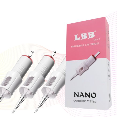 Immagine di Cartucce Sterilizzate Monouso per Tatuaggio PMU - Ago Rotondo 0,18mm, 0,20mm, 0,25mm per Trucco Permanente e Body Art
