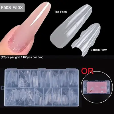 Image de 180 Pièces Ongles Faux Double Forme - Extension Ongle Longue
