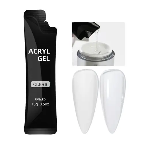 Image de Gel Ongles Blanc Nu & Rose Clair - Construction Rapide