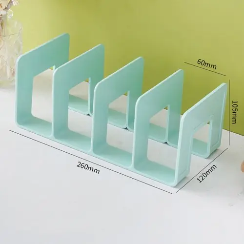 Image de Étagère de Rangement Livres 4 Grilles - Support Bureau Organisateur