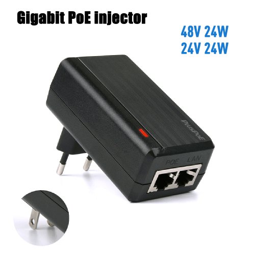 Image de Injecteur PoE 48V 24W Gigabit - Alimentation Murale pour Caméras IP et AP