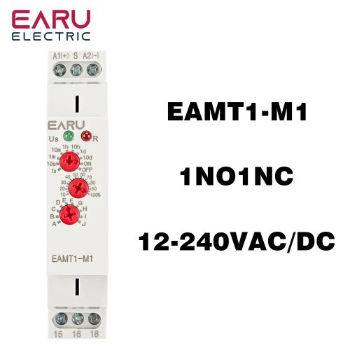 Immagine di 1 PZ 16A Tipo Multifunzione 0.1 Secondi -10 Giorni Relè Temporizzatore con 10 Scelte di Funzioni AC DC 12 V-240 V 250VAC Relè di Tempo Su Guida Din