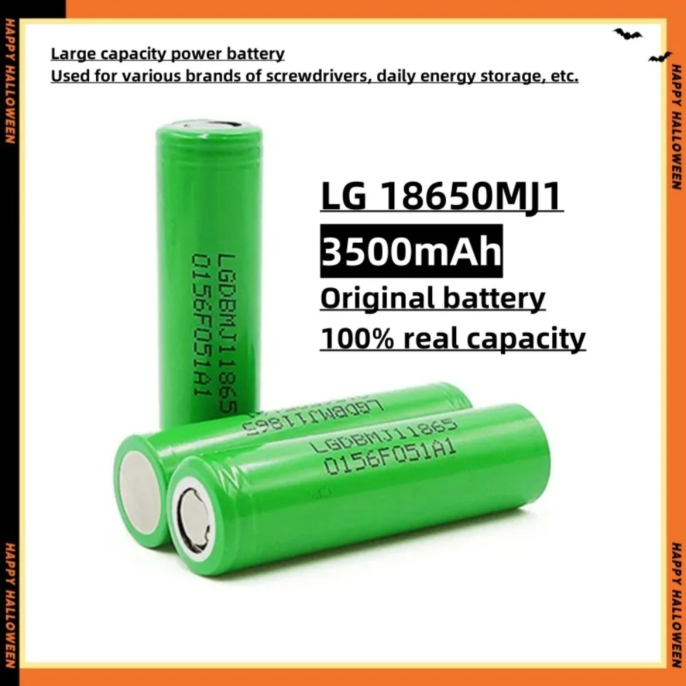 Image of High-Performance 18650 Lithium-ion Battery 3500mAh 3.7V 25A INR18650 MJ1 for Power Tools and Rechargeable Devices