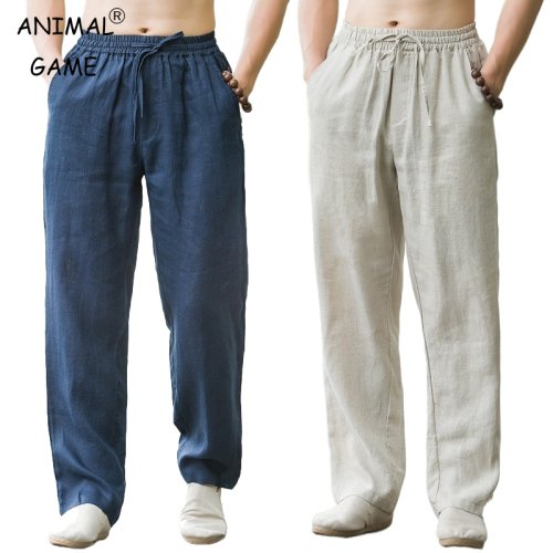 Imagen de Pantalones de Chándal para Hombre Transpirables y Ligeros de Algodón - Ropa Deportiva y Casual para Verano