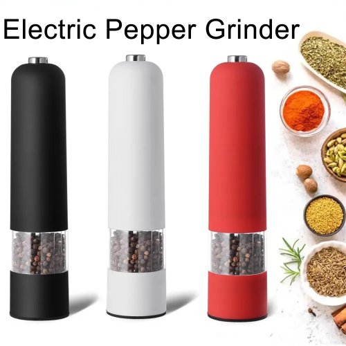 Image of Smart Electric Pepper and Salt Grinder with LED Light and Adjustable Coarseness – Premium Stainless Steel Spice Mill for Modern Kitchens