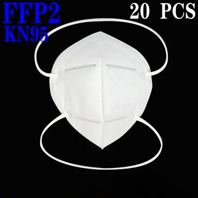 Image de Masque KN95 Adulte - Protection 5 Couches Noire & Blanche