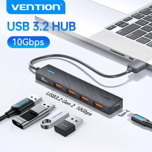 Zdjęcie Hub USB 3.2 Gen 2 z 5 Portami – Szybki Rozszerzacz do MacBooka, iPad i Laptopów