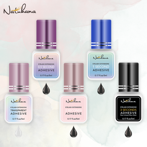 Image of NATUHANA 5ml 1 Second Fast Drying Strong False Eye Lash Extension Glue Adhesive Retention 5-7 Weeks Low Smell Mink Eyelash Glue
