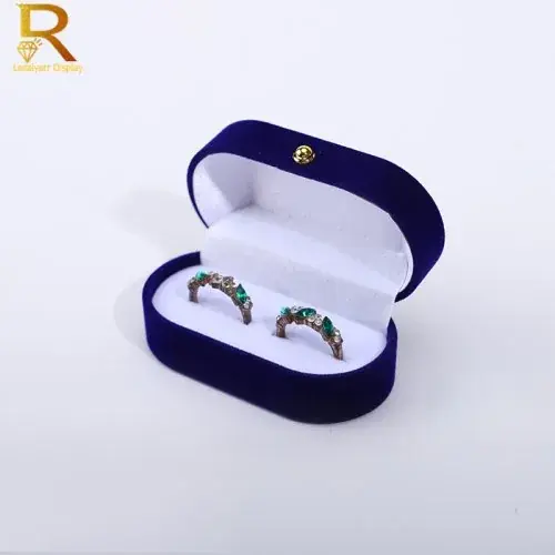 Image de Boîte à Bijoux en Velours - Organisateur Élégant pour Bagues et Accessoires