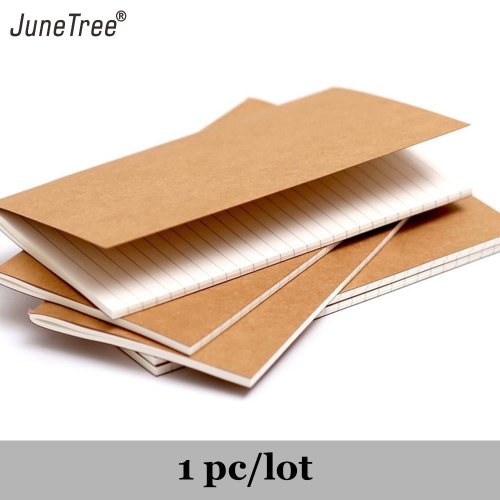 Image of Eco-Friendly Refillable Traveler's Notebook Insert – Kraft Paper Journal Pages with Blank Lined Design for Leather Notebooks