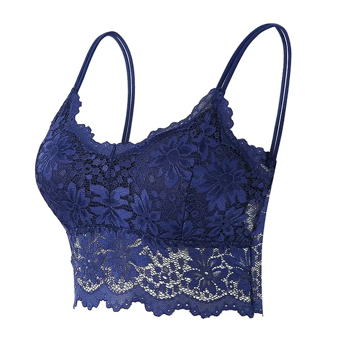 Image de Bralette en dentelle fine pour femme, débardeur sexy et confortable