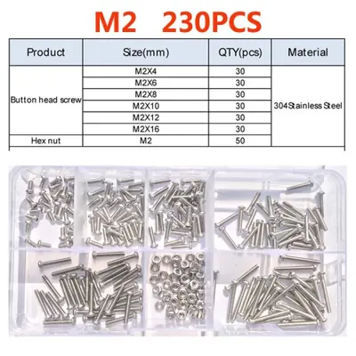 Image de Kit Vis et Boulons Inox 304 - 120 434 Pièces M2 à M6