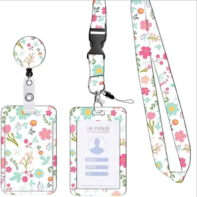 Image de Porte-Carte de Travail Élégant avec Lanière Rétractable
