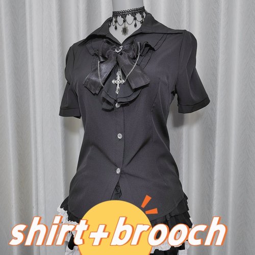 Corto nero camicia