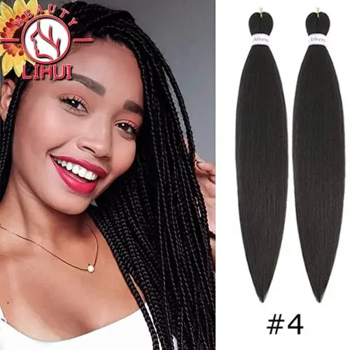 Image de Tresses Jumbo Yaki Brunes - Extensions Synthétiques Droites