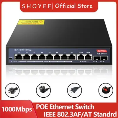 Image de Switch Ethernet Gigabit PoE 12 Ports - Idéal pour Caméras IP