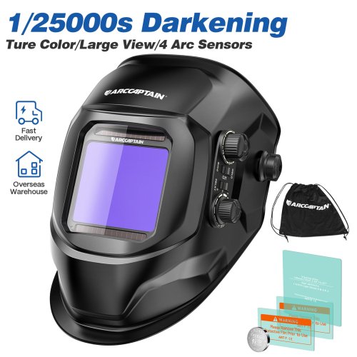 Image of ARCCAPTAIN Welding Helmet Auto Darkening Welding Mask 4 Sensors Solar Cell Powered For TIG MIG ARC Welder сварочная маска