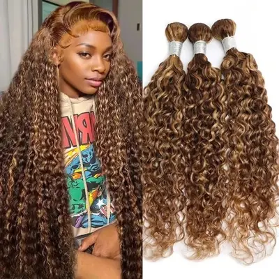Image de Cheveux Bouclés Ombre Brown Deep Wave - 100% Cheveux Humains