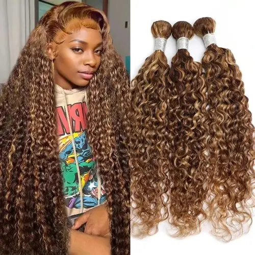 Image de Cheveux Bouclés Ombre Brown Deep Wave - 100% Cheveux Humains