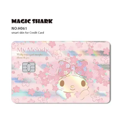 Sticker Holographique Hello Kitty & Kuromi pour Carte Bancaire