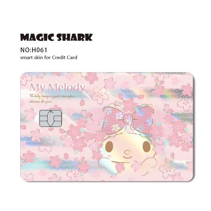 Image de Sticker Holographique Hello Kitty & Kuromi pour Carte Bancaire