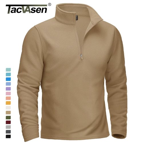 Bild von Herren Fleece Pullover mit Viertel-Reißverschluss – Warm & Sportlich