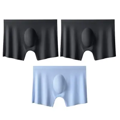 Image de Boxer Ultra Fin Homme - Slip Soie Glacée Respirant 3 Pièces