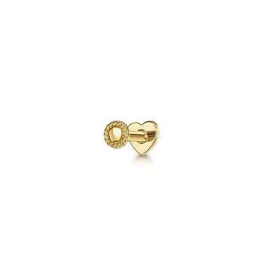 Image de Piercing Helix Argent Sterling avec Zircon - Design Géométrique Élégant