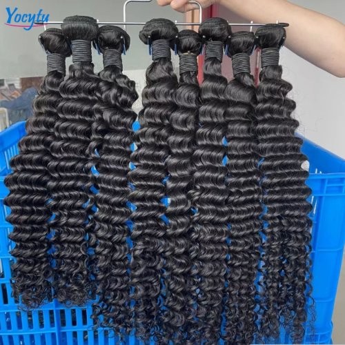 Afbeelding van Diepe Golf Echt Haar Bundels – 100% Braziliaans Ruw Haar