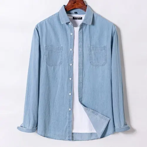 Image de Chemise Denim Homme - Style Classique & Confortable