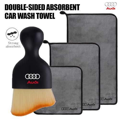 Afbeelding van Auto Reinigingsset: Microvezeldoek & Borstel voor Audi Modellen