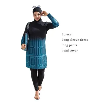 Image de Burkini Modeste pour Femme - Maillot de Bain Musulman Élégant