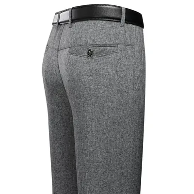 Image de Pantalon Homme Élégant Noir & Gris - Confort & Style