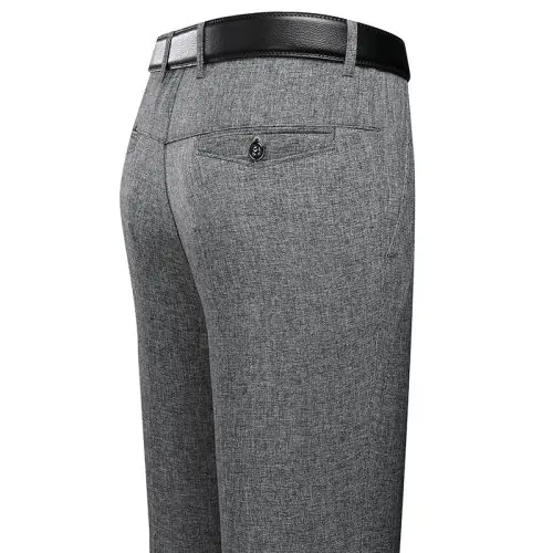 Image de Pantalon Homme Élégant Noir & Gris - Confort & Style