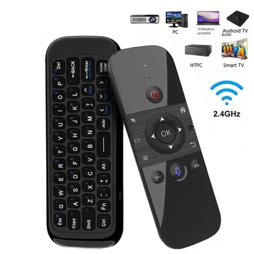 Immagine di Tastiera Bluetooth Mini 2 in 1 con Mouse Wireless e Telecomando IR Ricaricabile per Smart TV, Android TV Box e PC