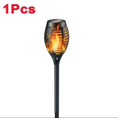 Image de Torches Solaire Flamme Scintillante - Déco Jardin Étanche