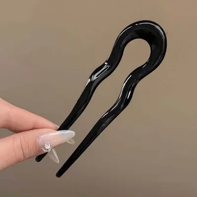 Épingle à Cheveux U Design Géométrique Acétate Tortue