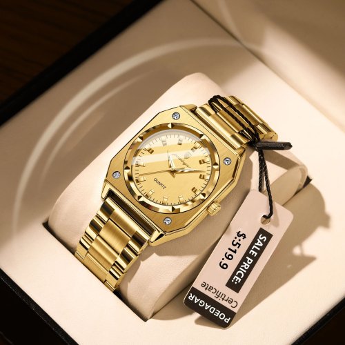 Image of Elegant Square Stainless Steel Quartz Watch for Women – Waterproof, Luminous, Luxury Design with Classic Style