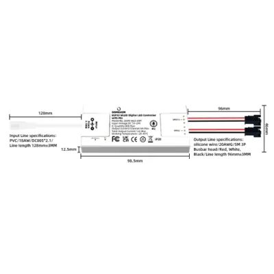 Image de Contrôleur LED RGB Ultra Mince ESP32 - WLED & Musique