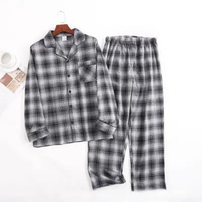 Pyjama Homme Flanelle à Carreaux - Confort Hiver