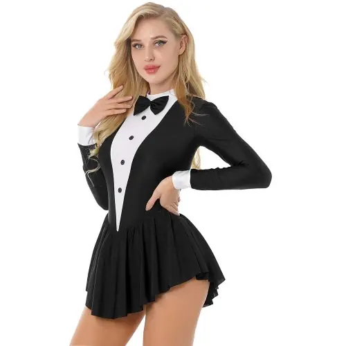 Image de Justaucorps de Magicien Femme - Tenue Élégante pour Danse, Cosplay & Spectacles