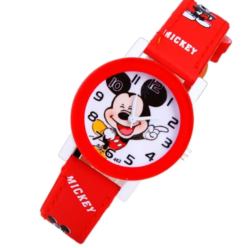 Afbeelding van Luxe kinderhorloge cartoon Mickey mode quartz horloge meisje horloge vrouwen lederen band horloges jongen mannen klok relogio feminino