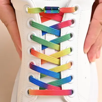 Image de Lacets Élastiques Colorés Sans Nœud