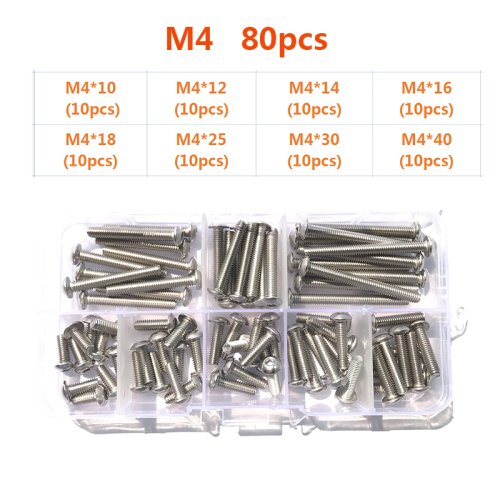Image de Vis Allen Inox 304 - Ensemble Tête Hexagonale Creuse M2 à M10