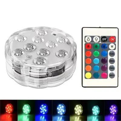 Image de Lumières LED Submersibles 16 Couleurs - Éclairage Piscine & Aquarium