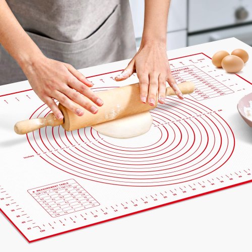 Image of Eco-Friendly Silicone Baking Mat for Dough Kneading, Pizza, Cake Making, and Non-Stick Cooking – Premium Kitchen Essential