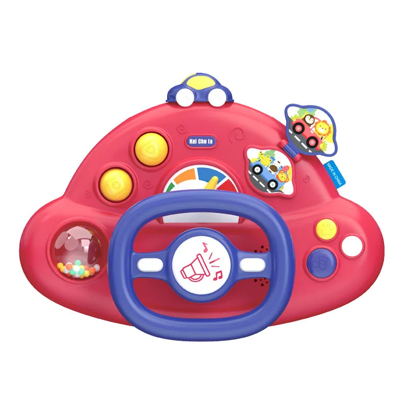 Immagine di Volante elettrico per bambini per seggiolini auto e giocattolo per passeggino con suono Volante per ...