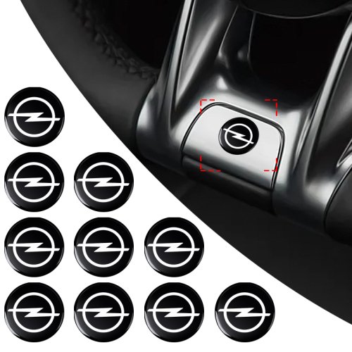 Afbeelding van Aluminium Sleutelsticker 14mm voor Opel Insignia, Astra, Antara, Meriva, Zafira, H, G, Corsa – Decoratieve Afstandsbediening Embleem Sticker (2, 5, 10 of 20 stuks)