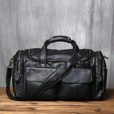 Image de Sac à main en cuir homme - Grand sac de voyage élégant