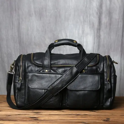 Image de Sac à main en cuir homme - Grand sac de voyage élégant